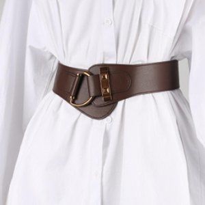 Brown Leather Women's Belt